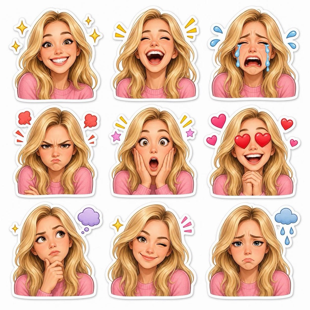 AI emoji sticker pack avatar set